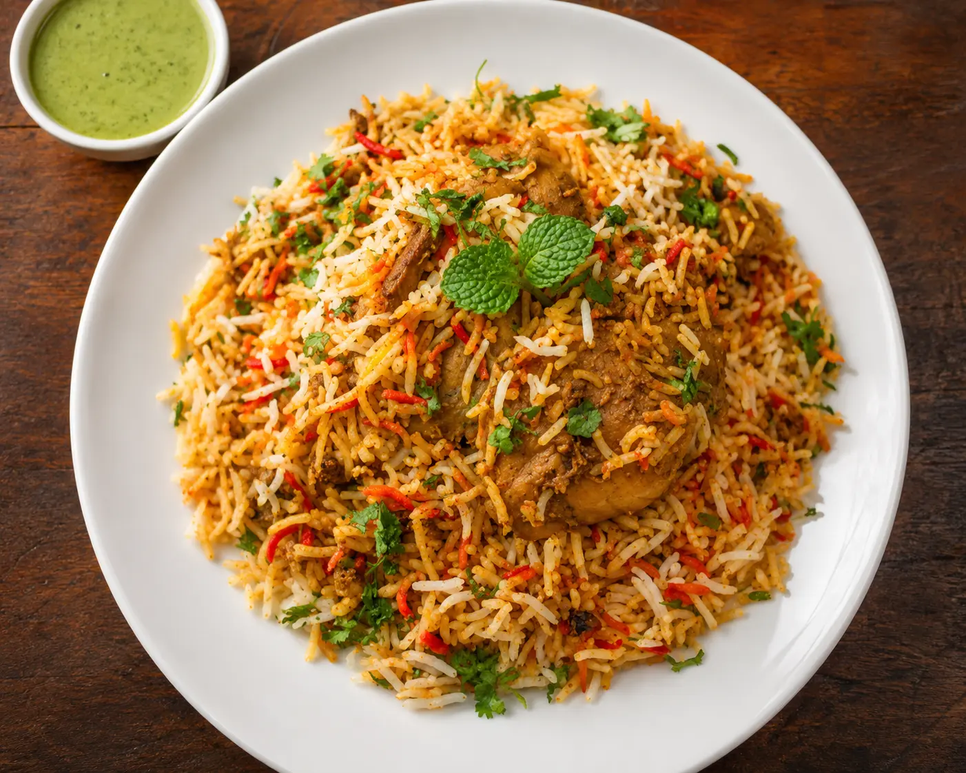 Aromatic bone-in Chicken Biryani at Chef Paaji - best biryani in Winnipeg