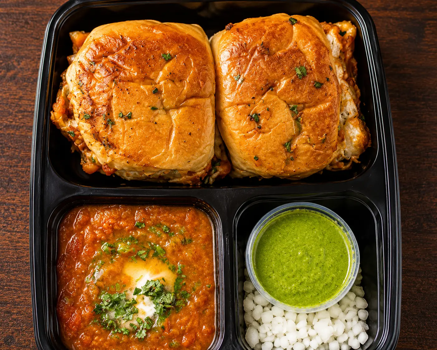 Pav Bhaji at Chef Paaji - Mumbai street food classic in Winnipeg West End